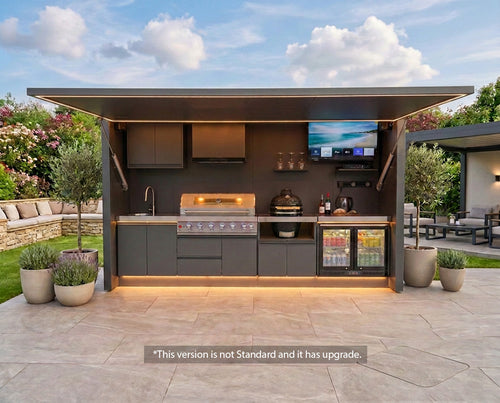 Grande BBQ Grill Pod outdoor kitchen in Anthracite Grey
