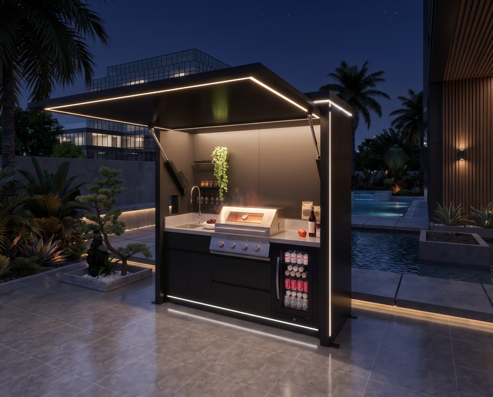 Compact BBQ Grill Pod