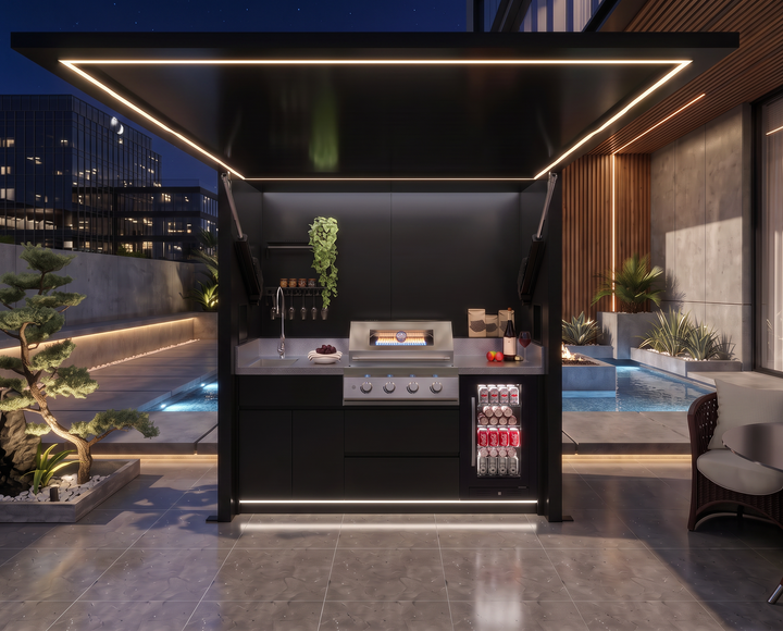 Compact BBQ Grill Pod