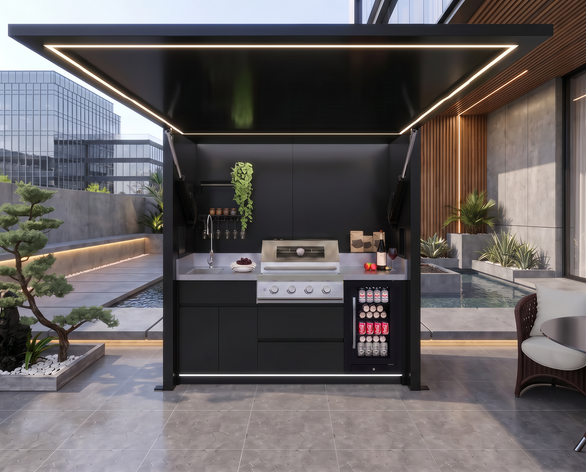 Compact BBQ Grill Pod